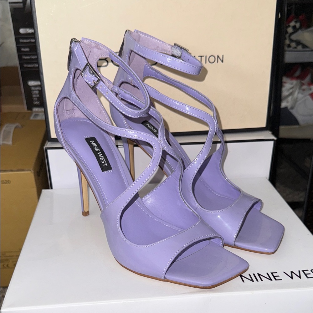 Nine West Light Purple Strappy Heels